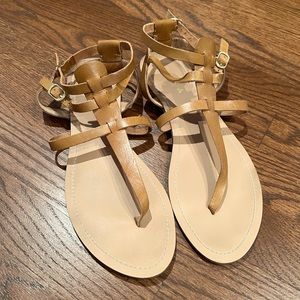 Zara tan brown gladiator sandals